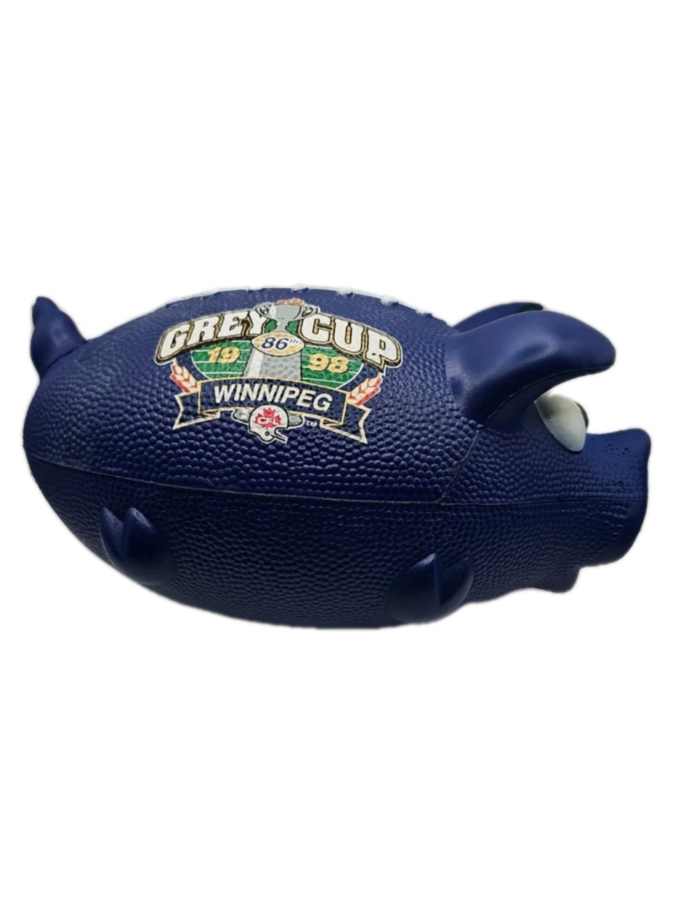 Vintage CFL 86th Grey Cup Blue Foam Football Pigskin 1998 Winnipeg Canada Pig